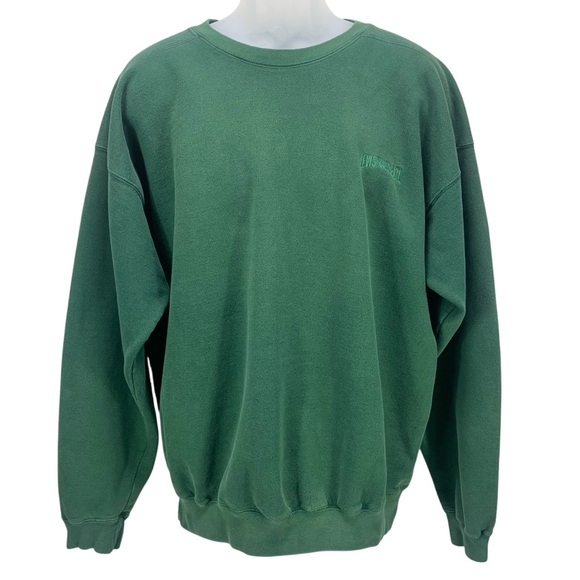 Levi Strauss Signature Other - Levi Strauss & Co Crewneck Sweatshirt Mens L Green Embroidered Logo Vintage